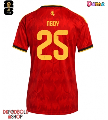 Belgien Nathan Ngoy #25 Hjemmebanetrøje Dame VM 2026 Kort ærmer Belgien Nathan Ngoy #25 Hjemmebanetrøje Dame VM 2026 Kort ærmer